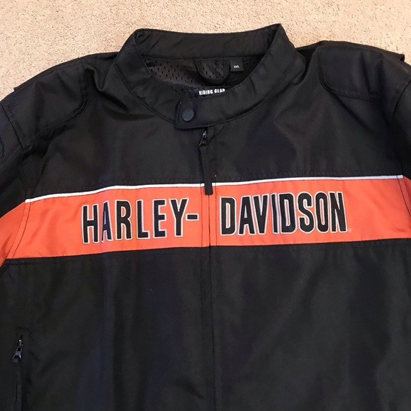Harley Davidson Motorcycle Riding Jacket Mens 3XL XXXL  Las Vegas Kingman Patch - Picture 12 of 13